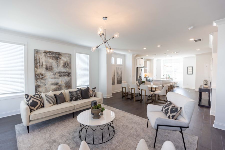 The Glendale Townhome Model - Living Room The Glendale Townhome Model - Living Room