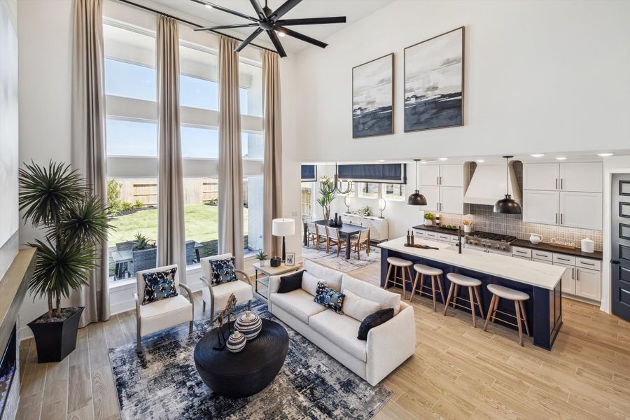 Furnished interior in a model home at Brookewater - 55' in Rosenberg (Image 13).