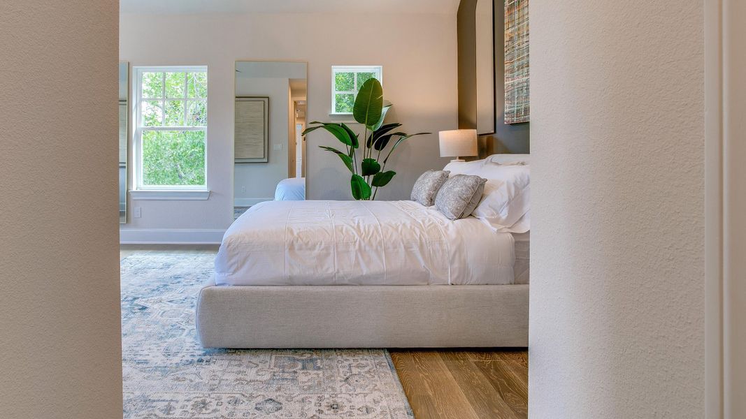 Furnished interior in a model home at 1897 Townhomes in Plano (Image 12).