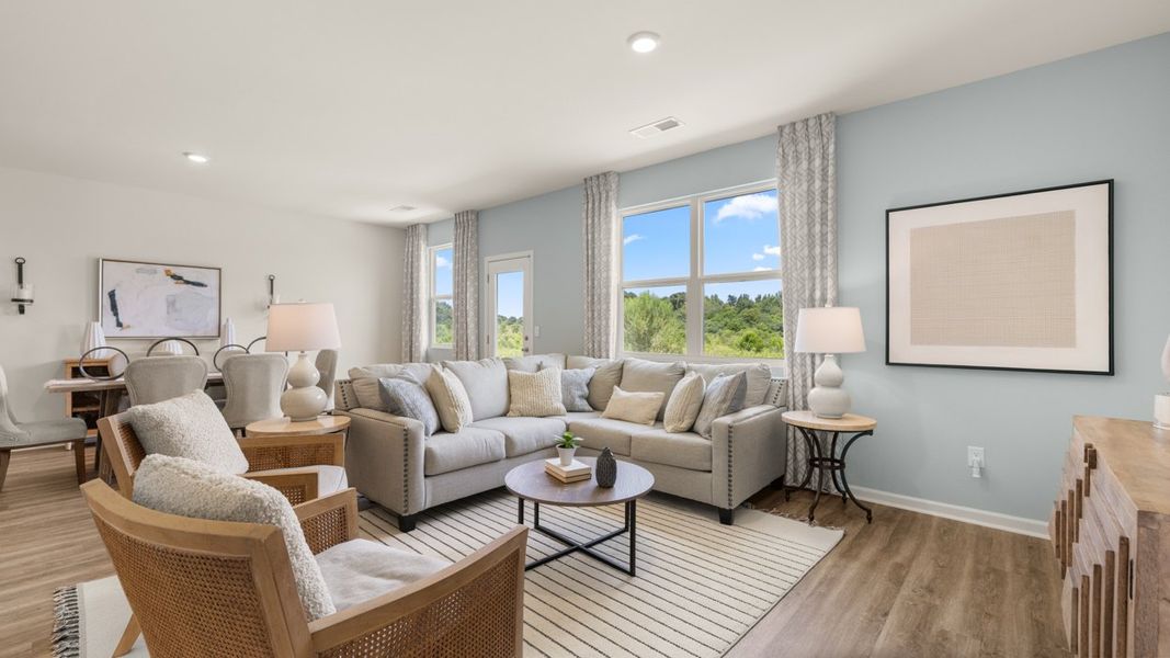 Furnished interior in a model home at The Preserve at Agricultural Village in Perry (Image 13). Furnished interior in a model home at The Preserve at Agricultural Village in Perry (Image 13).