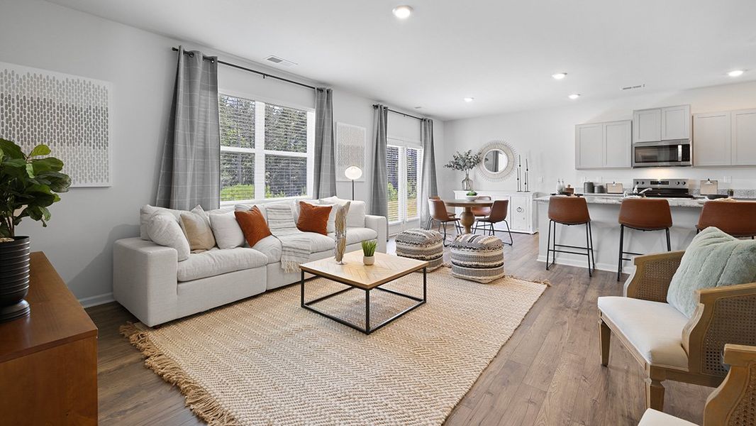 Furnished interior in a model home at Oaks at Cedar Grove in Fairburn (Image 10).