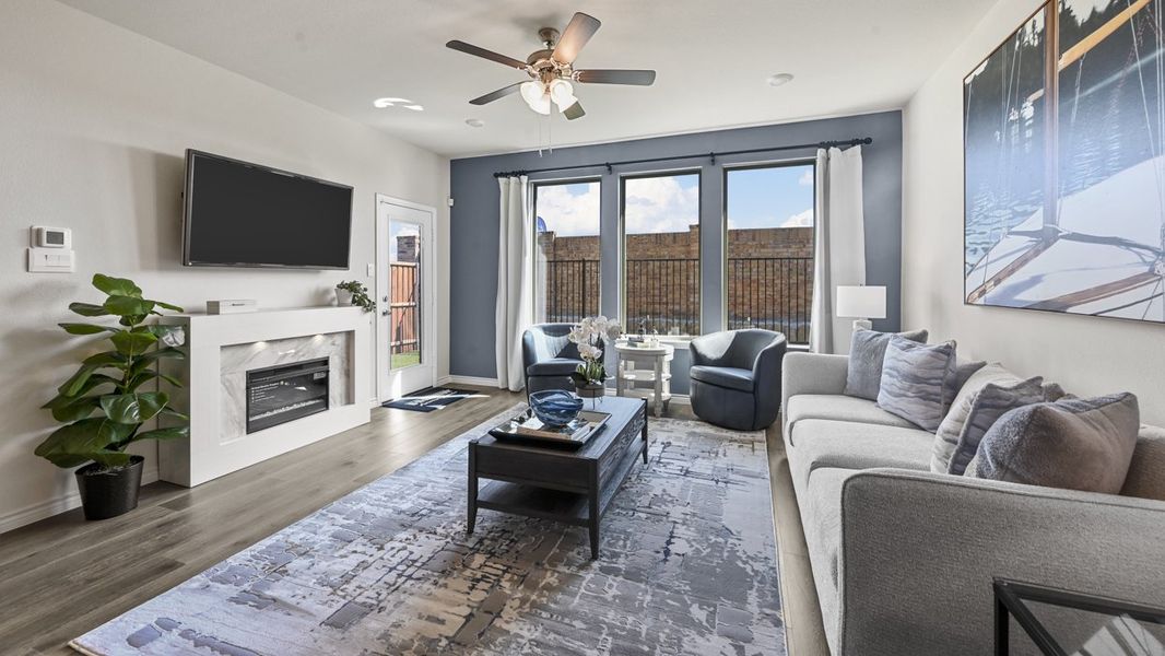 Furnished interior in a model home at The Villages of Hurricane Creek Townhomes in Anna (Image 20). Furnished interior in a model home at The Villages of Hurricane Creek Townhomes in Anna (Image 20).