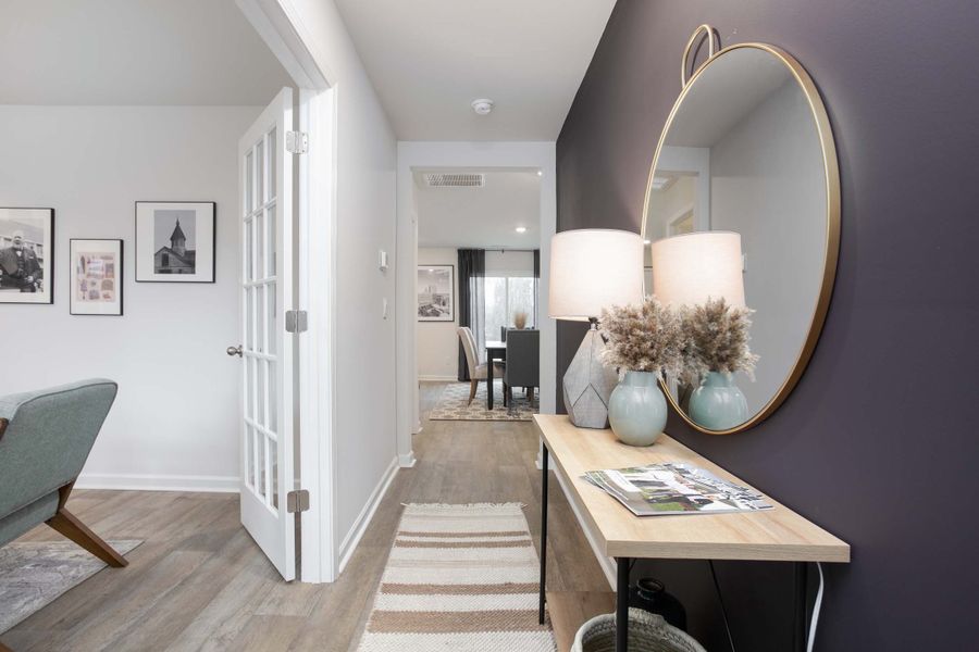 Furnished interior in a model home at Ridge Pointe in Trinity (Image 3).