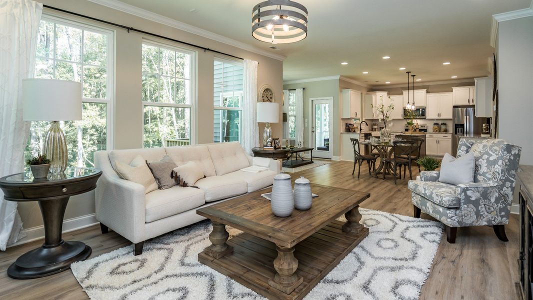 Furnished interior in a model home at Bethel Park in Raleigh (Image 4).