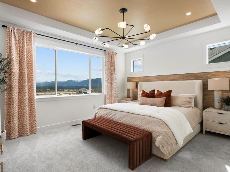 Furnished interior in a model home at Paint Brush Hills in Peyton (Image 3).