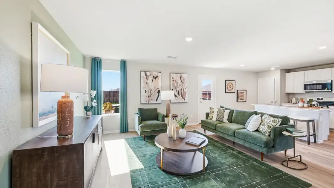 Furnished interior in a model home at Ponder Farms in Ponder (Image 6).