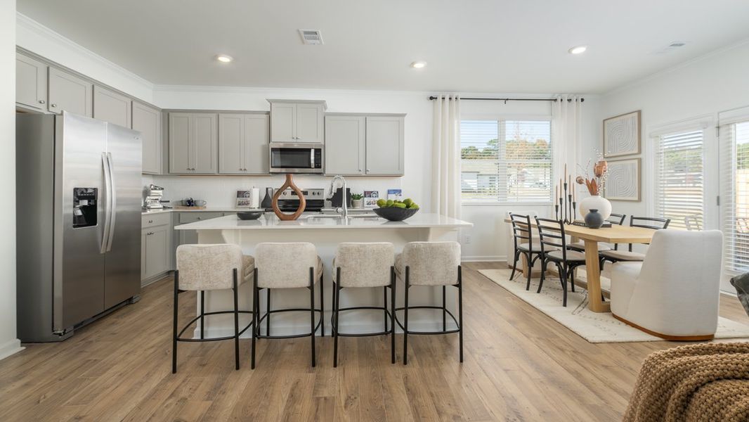 Furnished interior in a model home at Rosewood Farms in Acworth (Image 7).