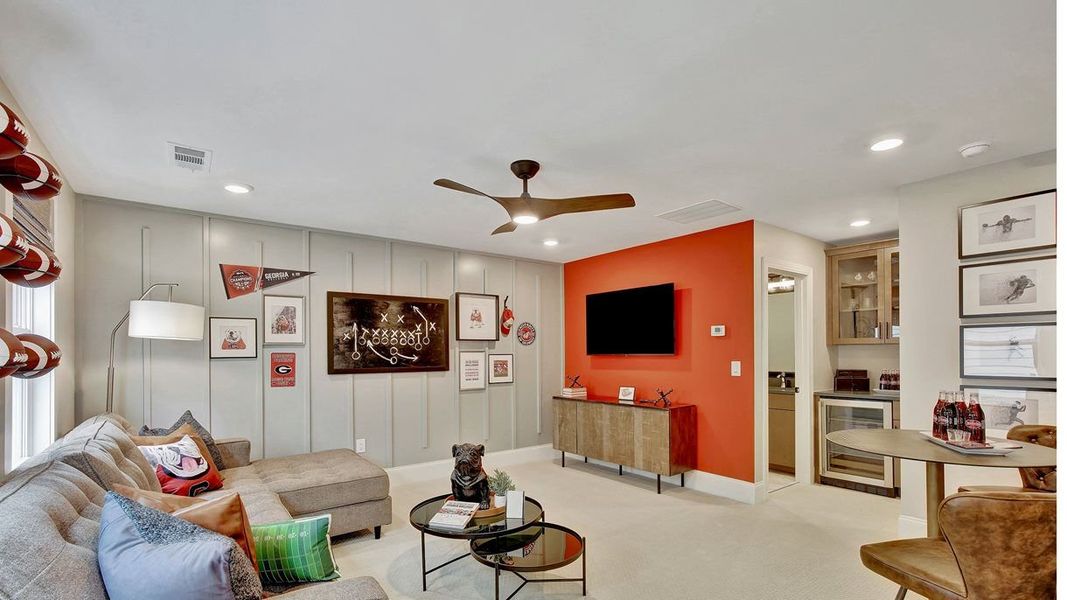 Furnished interior in a model home at Salt Grass at Ward Creek in Panama City Beach (Image 18). Furnished interior in a model home at Salt Grass at Ward Creek in Panama City Beach (Image 18).