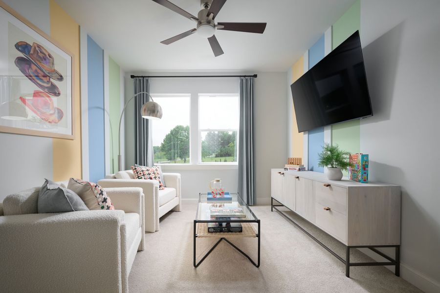 Furnished interior in a model home at Hidden Springs - The Park Collection in Smyrna (Image 15).