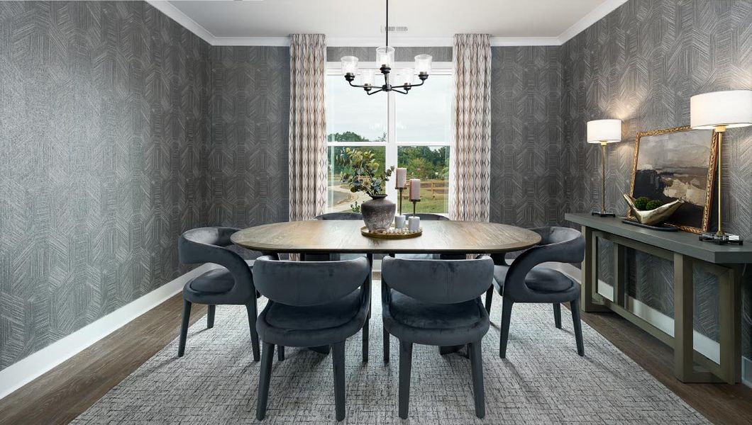 Furnished interior in a model home at Sanctuary at Southgate in Indian Trail (Image 10). Furnished interior in a model home at Sanctuary at Southgate in Indian Trail (Image 10).