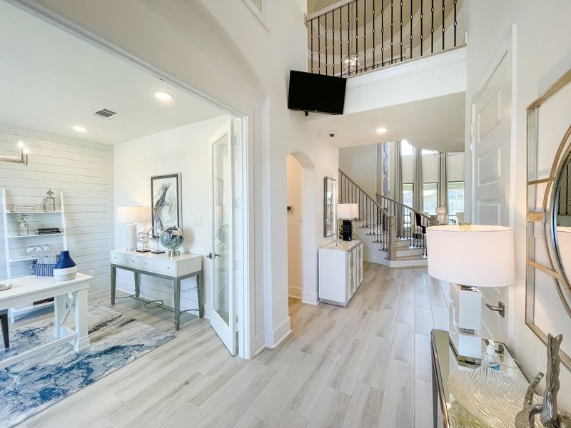 Furnished interior in a model home at Candela – 50' in Richmond (Image 3).