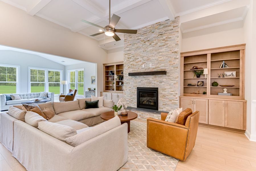 Generous family rooms with ample space for seating arrangements Generous family rooms with ample space for seating arrangements