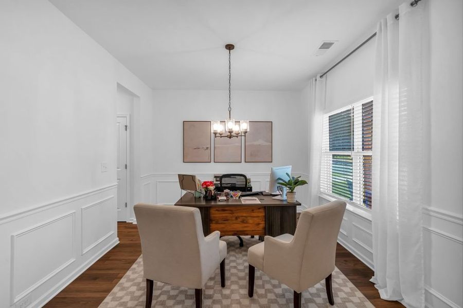 Furnished interior in a model home at The Overlook at Factory Shoals in Mableton (Image 19). Furnished interior in a model home at The Overlook at Factory Shoals in Mableton (Image 19).