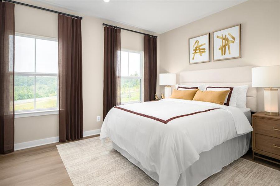 Give guests space with a private 1st floor suite and attached full bath.