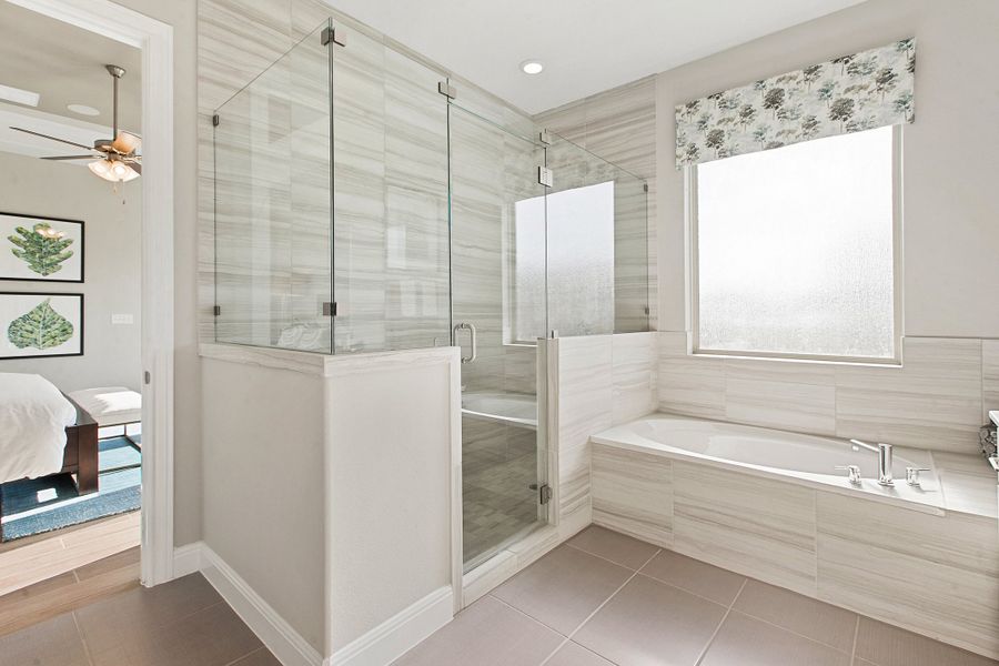 Furnished interior in a model home at Persimmon in Buda (Image 18).