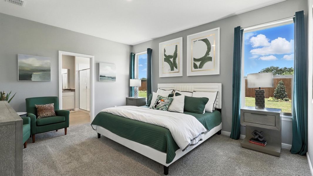 Furnished interior in a model home at The Canyons in Keene (Image 4).