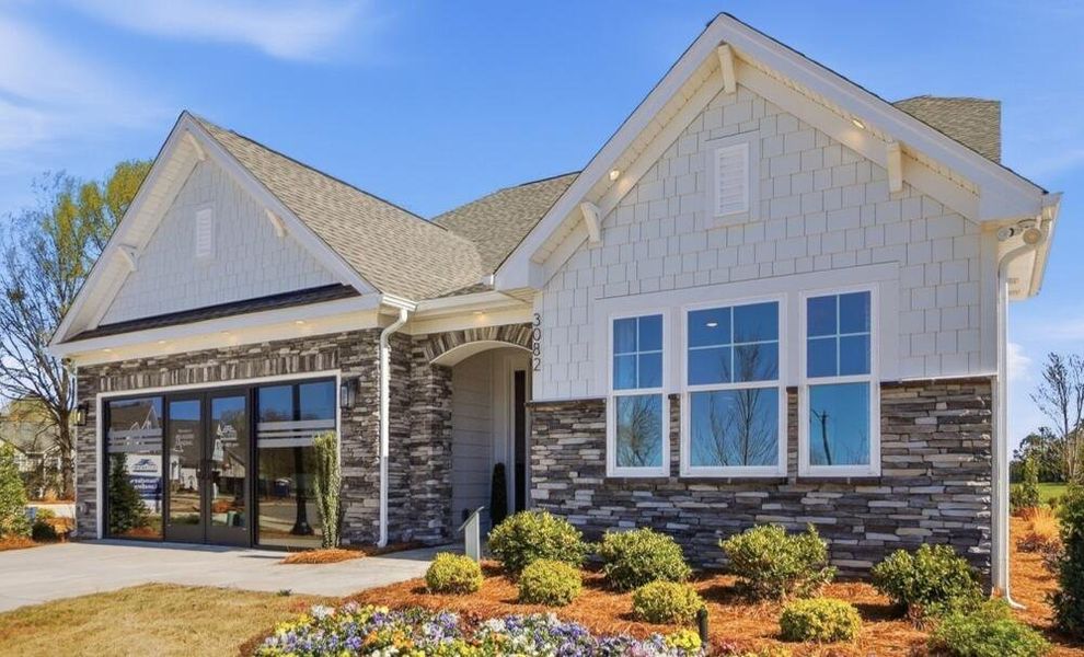 Front exterior of a home in the Founders Landing | 55+ Community community, located in Gastonia, NC (Image 3). Front exterior of a home in the Founders Landing | 55+ Community community, located in Gastonia, NC (Image 3).