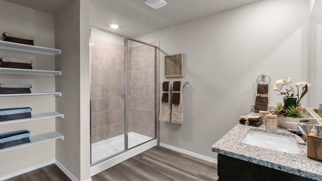 Furnished interior in a model home at Park Meadows in Lorena (Image 19).