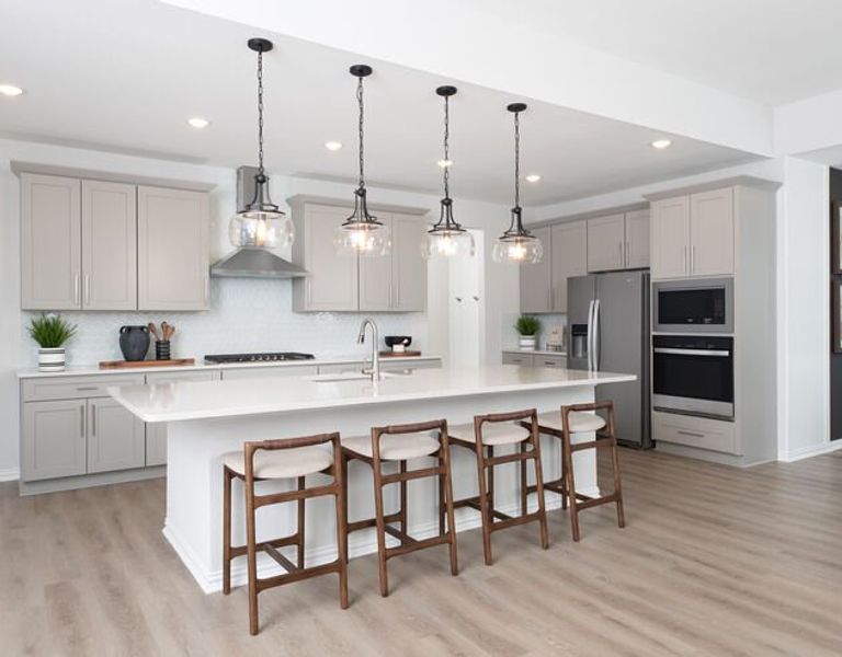 Furnished interior in a model home at Arbors at Legacy Hills in Celina (Image 110).