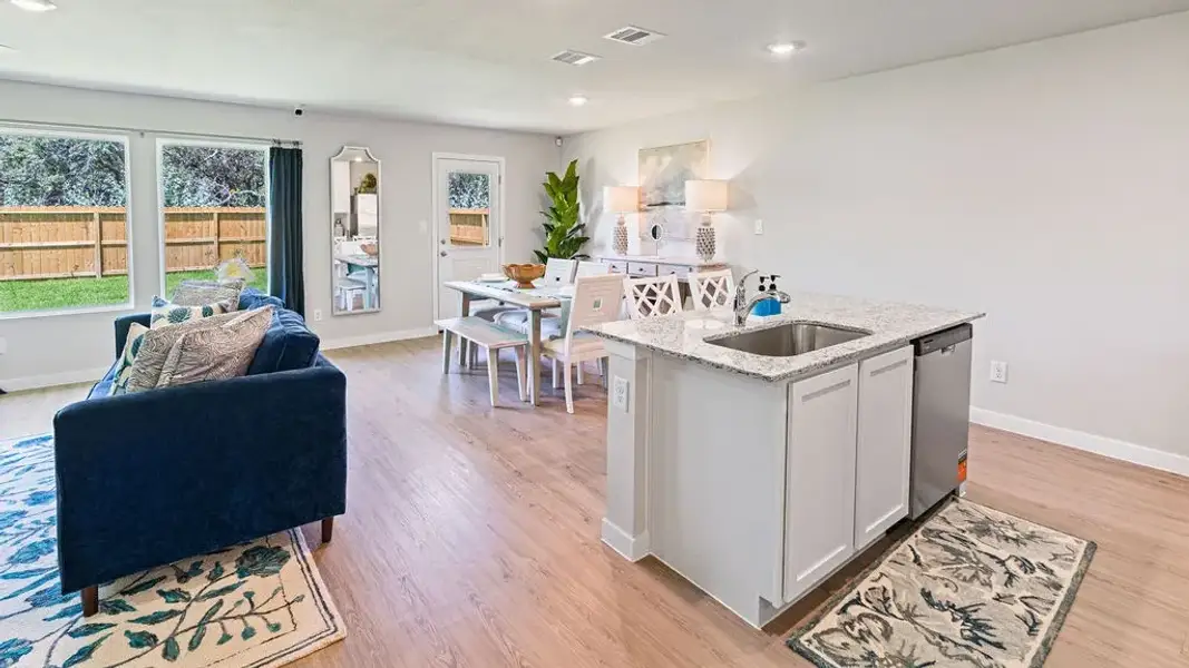 Furnished interior in a model home at Fisher's Cove in Aransas Pass (Image 9).