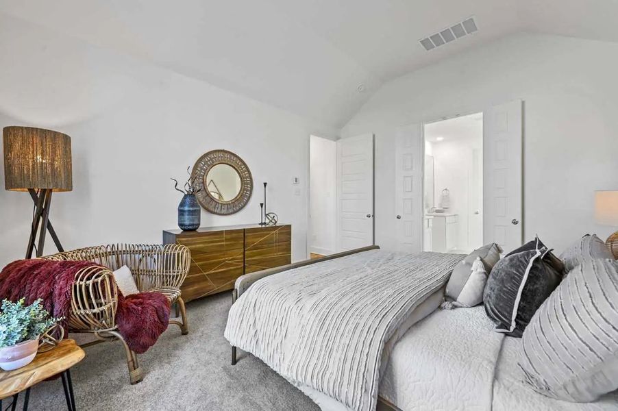 Furnished interior in a model home at Mantua Point: 40ft. lots in Van Alstyne (Image 8).