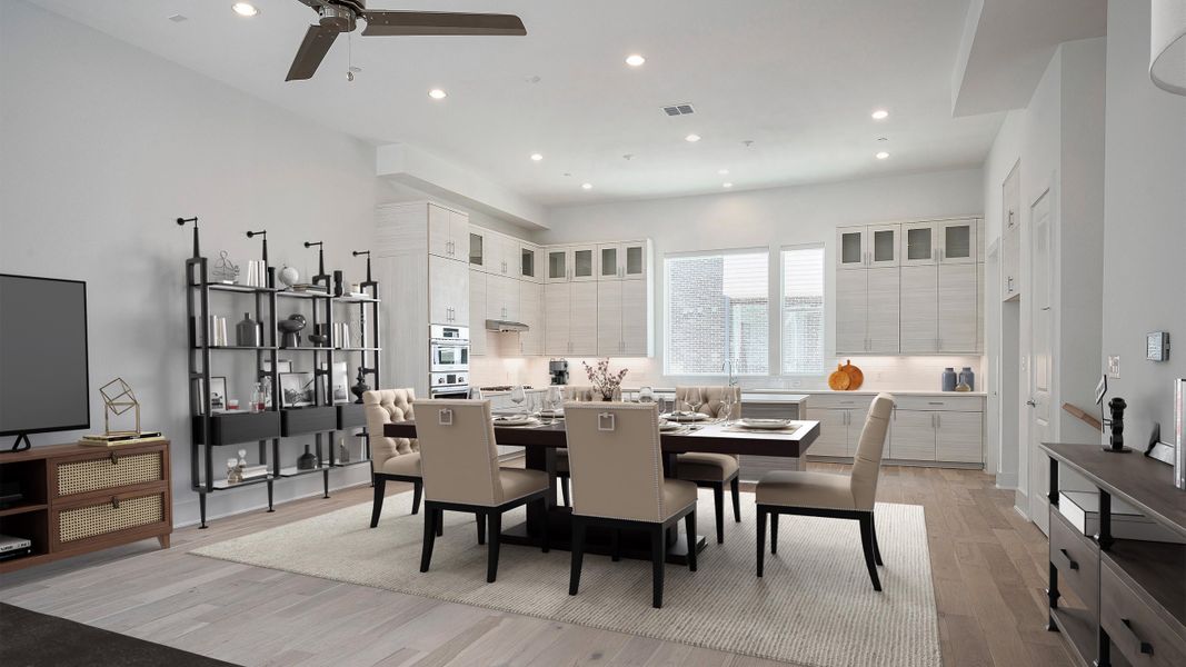 Furnished interior in a model home at Trinity Bluff in Dallas (Image 23).