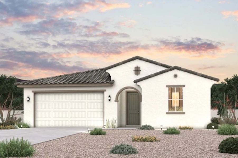 Front exterior of a home in the The Foothills Collection at Rancho Vista community, located in Sun City, AZ (Image 25).