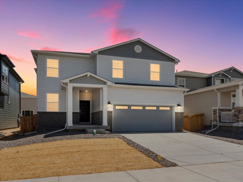 Silversage exterior image taken at Meritage Homes community in Commerce City, CO.