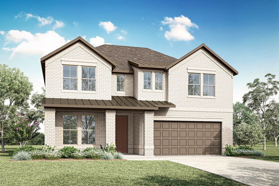 Front exterior of a home in the LaPrelle 50s community, located in Fort Worth, TX (Image 7).