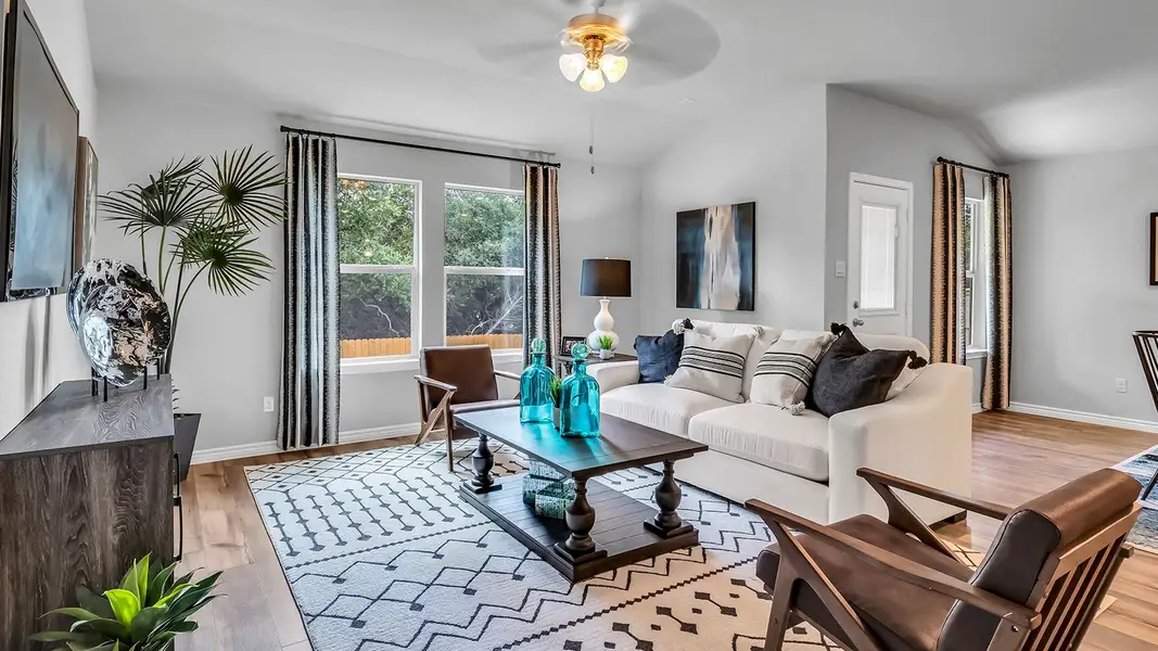 Furnished interior in a model home at Three Creeks - Colt Creek in Belton (Image 9).