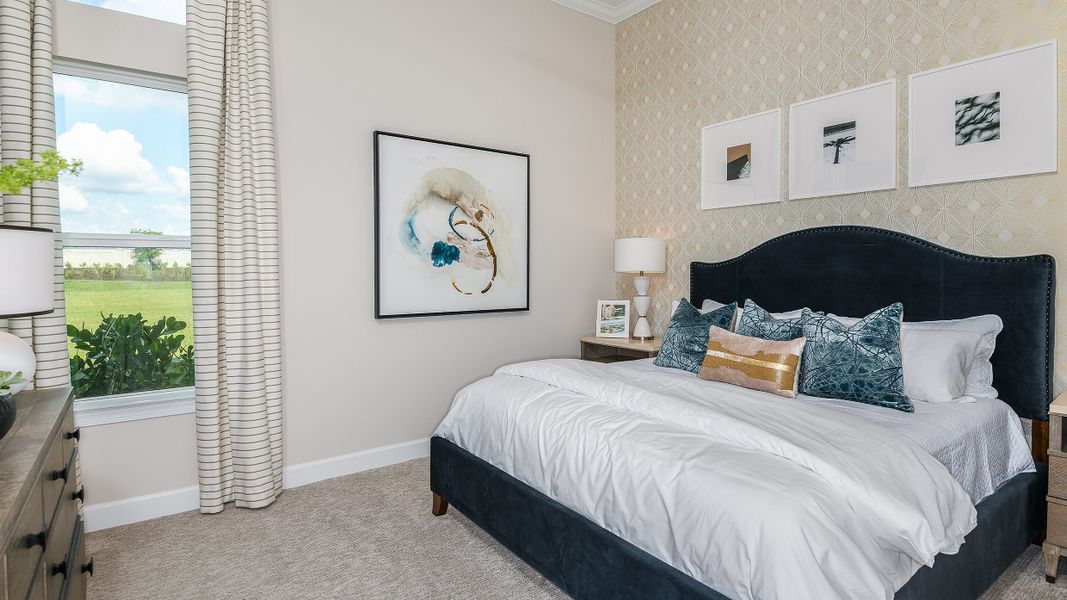 Furnished interior in a model home at Esplanade by the Islands in Naples (Image 33).