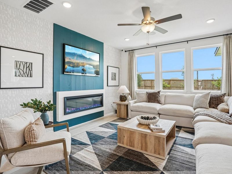 Furnished interior in a model home at Morgan Meadows in San Antonio (Image 3). Furnished interior in a model home at Morgan Meadows in San Antonio (Image 3).