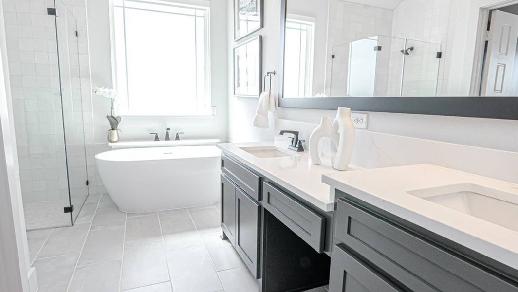 Furnished interior in a model home at Brookfield in Melissa (Image 30).