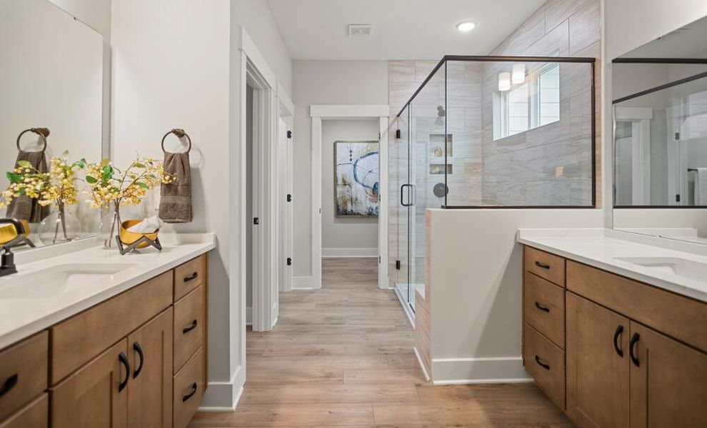 Furnished interior in a model home at Arbor West in Dawsonville (Image 10).