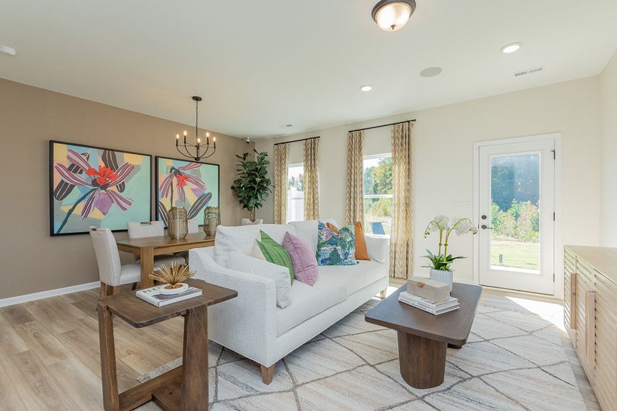 Furnished interior in a model home at Dawson Landing in Charlotte (Image 23).
