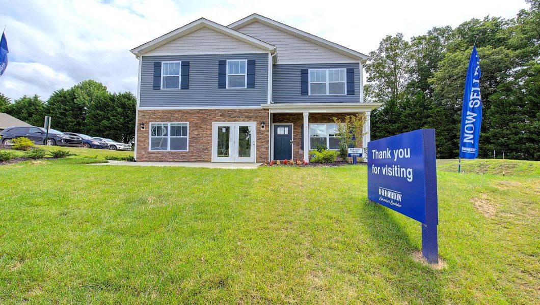 Front exterior of a home in the Heritage Park community, located in Fletcher, NC (Image 1).