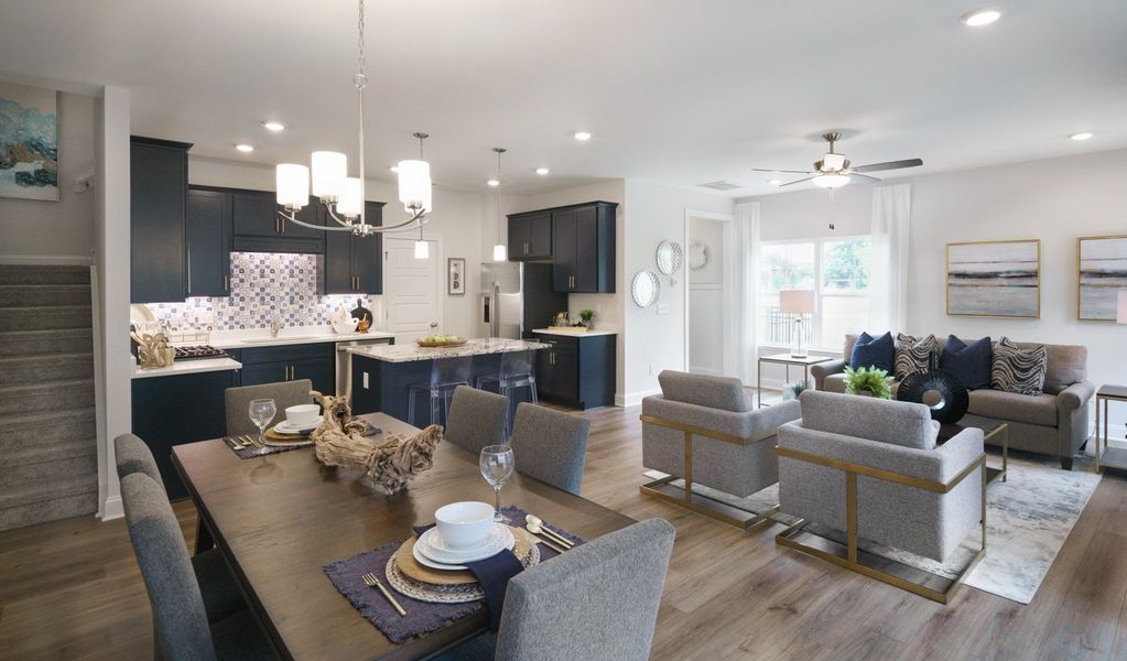 Furnished interior in a model home at Holly Ridge in Greenville (Image 5).