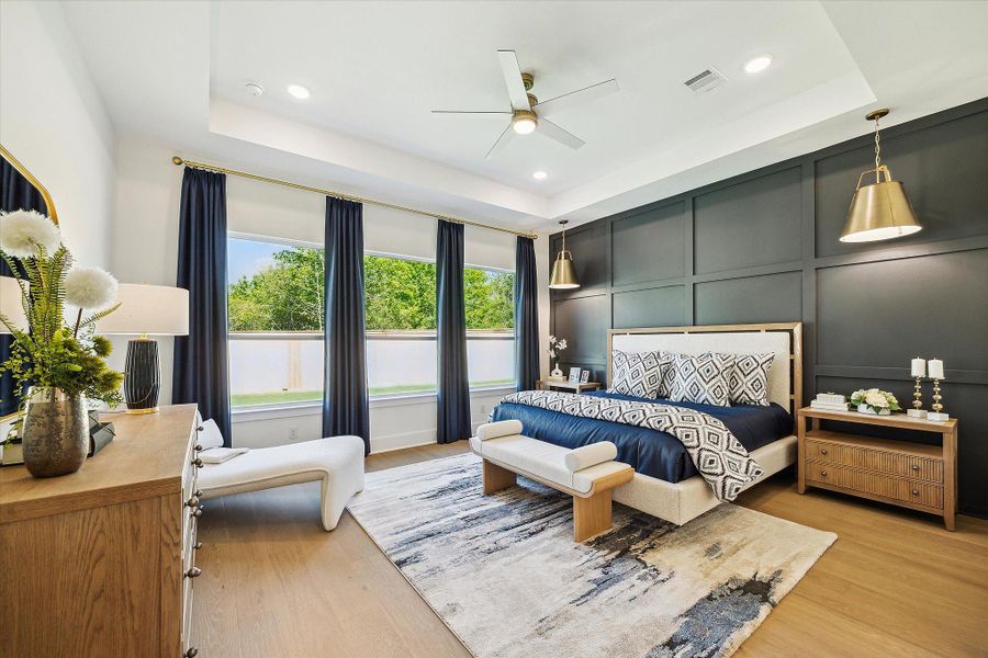 Furnished interior in a model home at Kresston - 65' in Montgomery (Image 23).