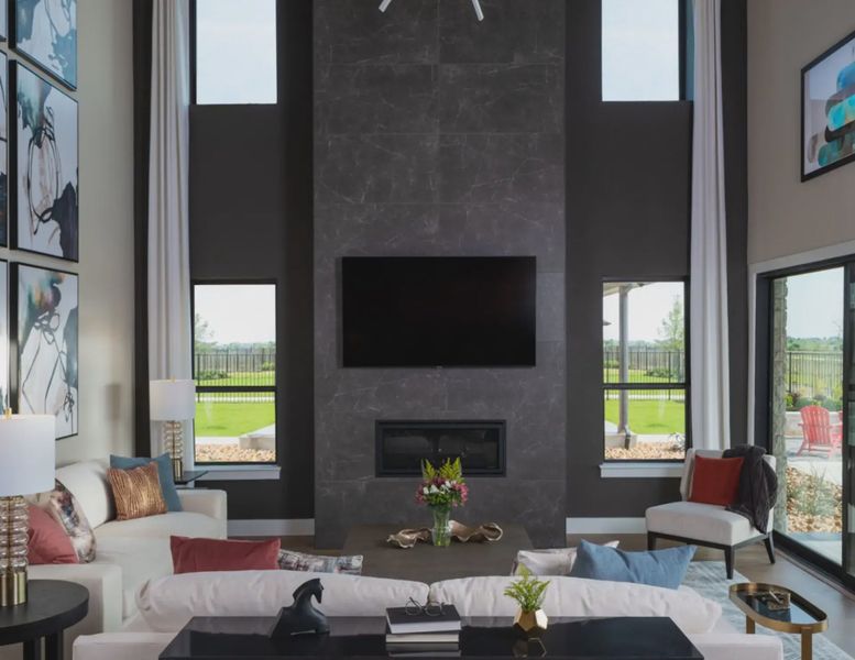 Furnished interior in a model home at Highland Crossing in Celina (Image 6).