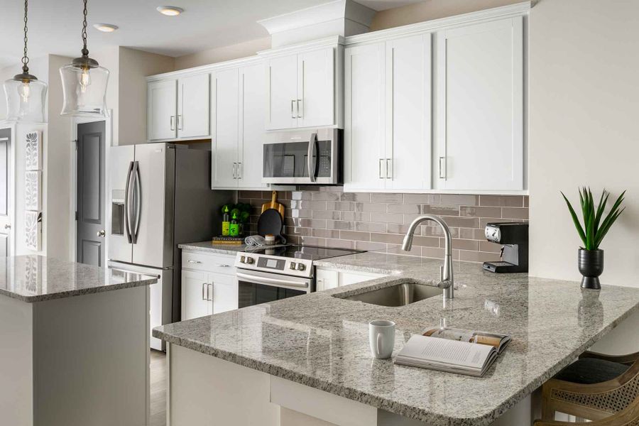 Furnished interior in a model home at Central Living at Craig in Charlotte (Image 6).