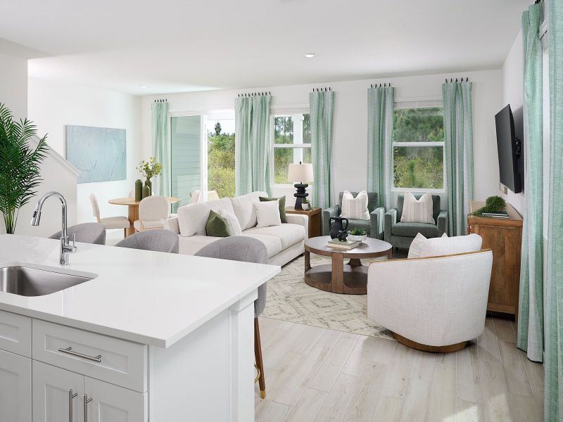 Furnished interior in a model home at Parkside at Shearwater in St. Augustine (Image 6).