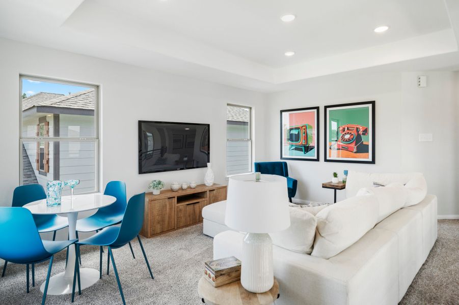 Furnished interior in a model home at Bluebonnet Village in Bellville (Image 16). Furnished interior in a model home at Bluebonnet Village in Bellville (Image 16).