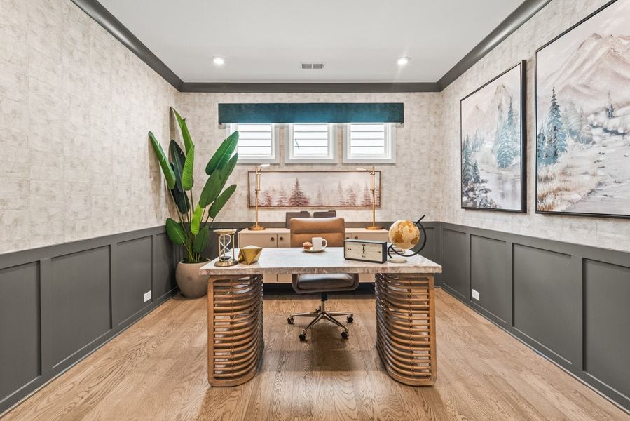 Furnished interior in a model home at Laurel Farms in Dallas (Image 27).