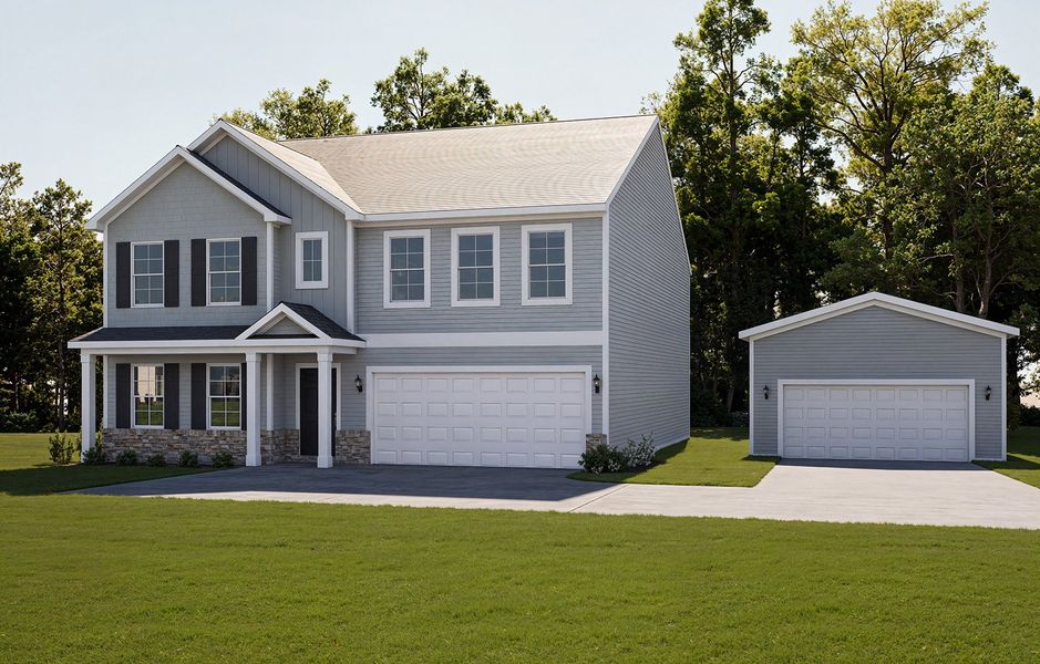 Front exterior of a home in the Leander Lee Preserve community, located in Lillington, NC (Image 15). Front exterior of a home in the Leander Lee Preserve community, located in Lillington, NC (Image 15).