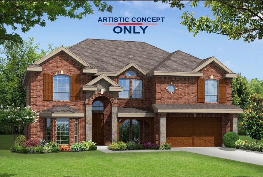 Front exterior of a home in the Dove Chase community, located in Mansfield, TX (Image 4).