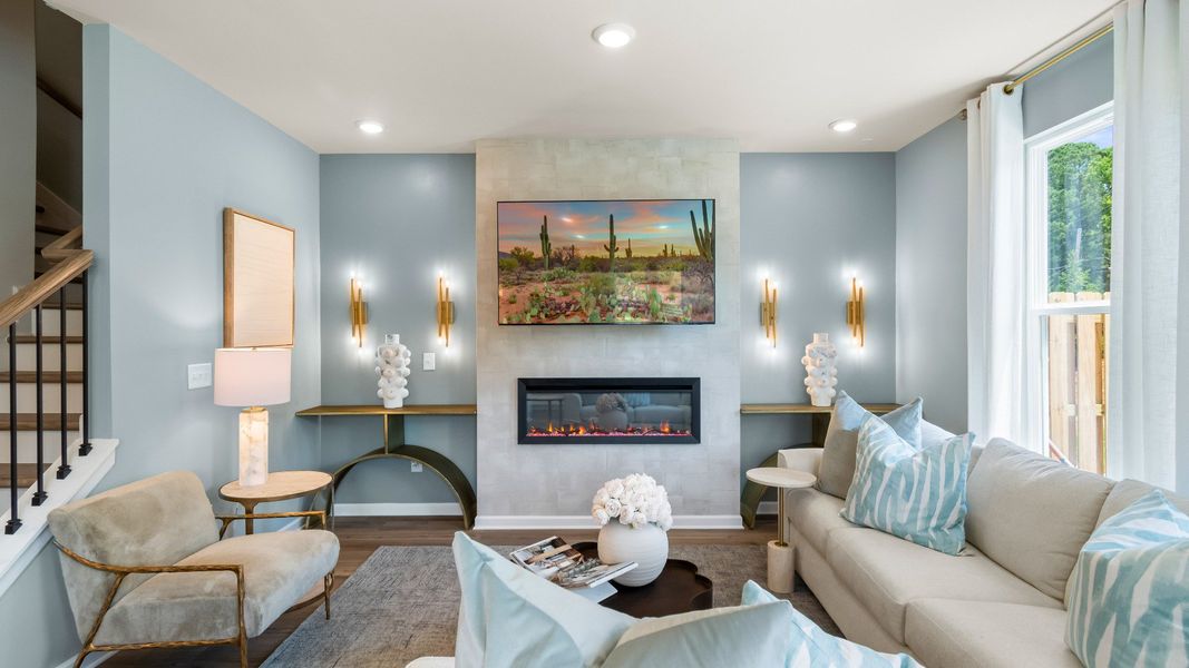 Furnished interior in a model home at McAvoy in Stockbridge (Image 4).