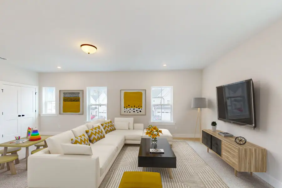 Furnished interior in a model home at Friendship Village: Friendship Village Single-Family in Apex (Image 12).