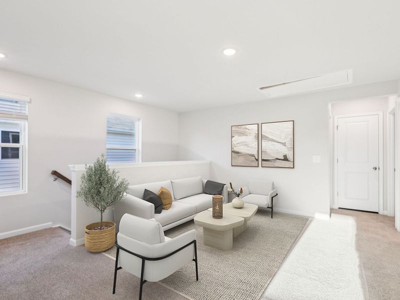 Furnished interior in a model home at Country Lane - Classic Series in Clayton (Image 7).