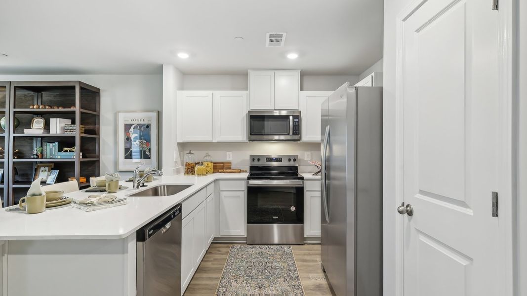 Furnished interior in a model home at Saddle Trace Townhomes in Lewisburg (Image 12). Furnished interior in a model home at Saddle Trace Townhomes in Lewisburg (Image 12).