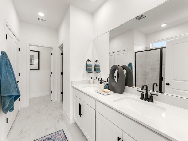 Furnished interior in a model home at Meadow Ridge Estates in Josephine (Image 12). Furnished interior in a model home at Meadow Ridge Estates in Josephine (Image 12).